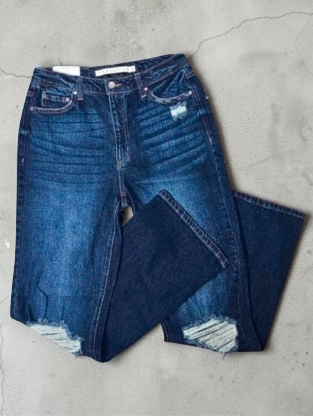 TINSELTOWN | 90's BABY HIGH-RISE BOOTCUT DISTRESSED JEANS \\ SIZE 9…